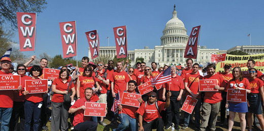 CWAers joined immigrant rights activists calling for reform