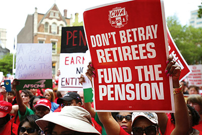 Fund the Pension Rally Trenton NJ