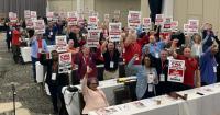 T&T conference solidarity with Nokia workers